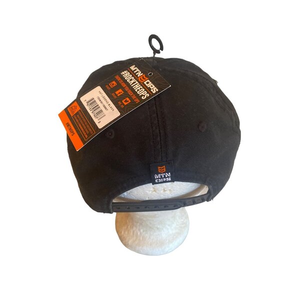 MTN OPS Black Snapback Hat With Orange Logo Embroidery Adjustable Fit - Picture 4 of 7